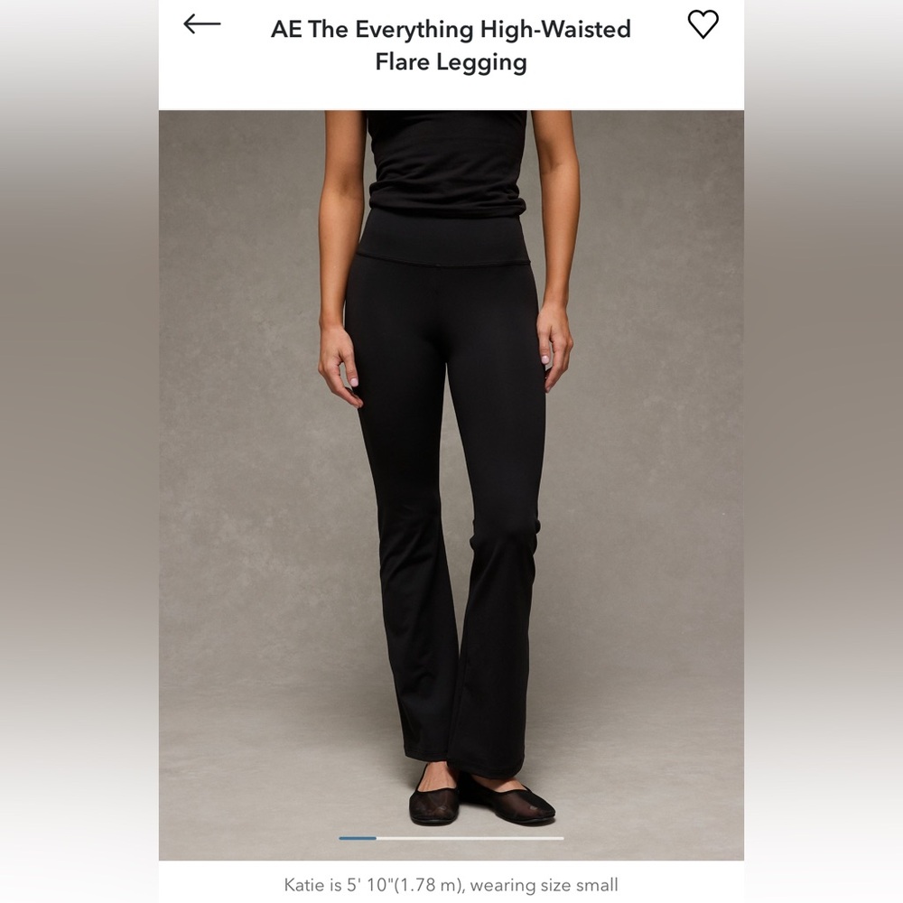 American Eagle Outfitters The Everything Flare True Black XS Flare Leggings NWOT